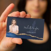 Moderne Professionele Marine Mobiele Notaris QR Co Visitekaartje