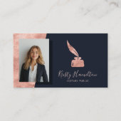 Moderne professionele marine Roos gouden notaris p Visitekaartje (Voorkant)