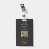 Moderne professionele marketing Elegant Zwart Goud Badge (Achterkant met clip)