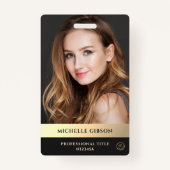 Moderne professionele marketing Elegant Zwart Goud Badge (Voorkant)