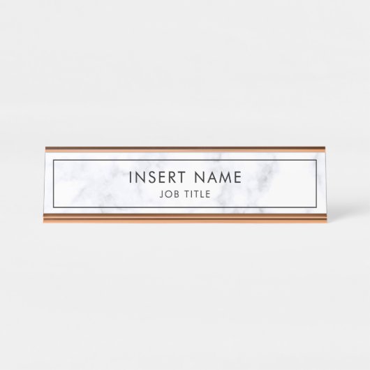Moderne professionele marmer bureau naambordje (Voorkant)