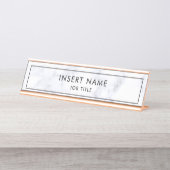 Moderne professionele marmer bureau naambordje (Voorkant)