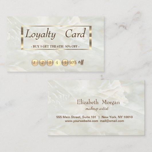 Moderne professionele marmer, Gold Lijst Loyalty K (Voorkant / Achterkant)