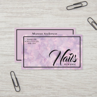 Moderne professionele marmeren nagels make-up arti visitekaartje