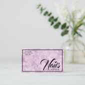 Moderne professionele marmeren nagels make-up arti visitekaartje (Staand voorkant)