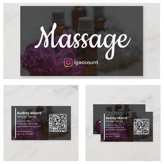 Moderne professionele massage therapie sjablonen visitekaartje