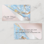 Moderne professionele meetkunde, marmer Roos Gold Visitekaartje (Voorkant / Achterkant)