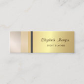 Moderne professionele meetkunde, stripe, goud mini visitekaartje (Voorkant)