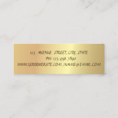 Moderne professionele meetkunde, stripe, goud mini visitekaartje (Achterkant)