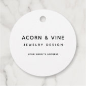Moderne Professionele Merken Design | Wit Bedankjes Labels (Achterkant)