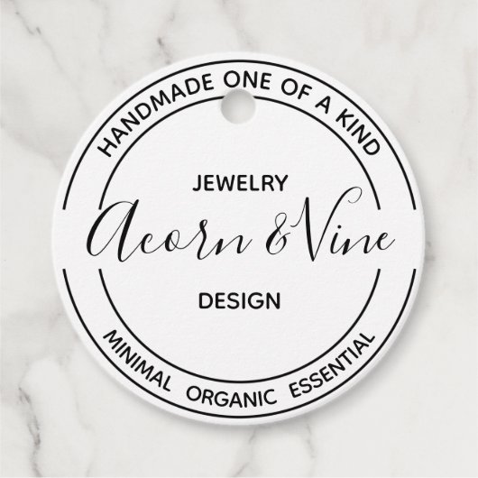 Moderne Professionele Merken Design | Wit Bedankjes Labels (Voorkant)