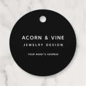 Moderne Professionele Merken Design | Zwart Bedankjes Labels (Achterkant)