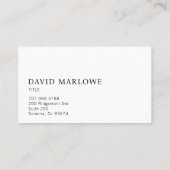 Moderne professionele Merlot Bourgogne Visitekaartje (Achterkant)