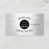 Moderne professionele, minimale lichtgevende Logo Visitekaartje (Voorkant)