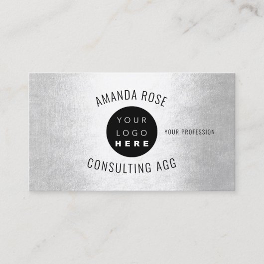 Moderne professionele, minimale lichtgevende Logo Visitekaartje (Voorkant)