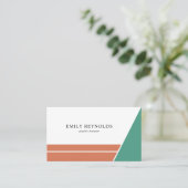 Moderne professionele minimale meetkunde visitekaartje (Staand voorkant)