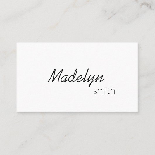 Moderne professionele, minimale QR-code met haarst Visitekaartje (Voorkant)