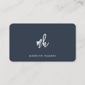 Moderne Professionele Minimale Script Monogram Mar Visitekaartje (Voorkant)