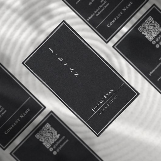 Moderne Professionele Minimale Typografie Zwart Visitekaartje