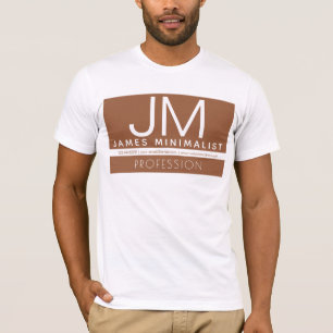 Moderne professionele minimale vormgeving Bruin T-shirt