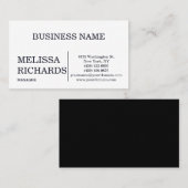 Moderne professionele minimalist legant visitekaartje (Voorkant / Achterkant)