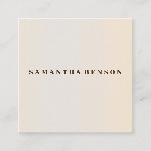 Moderne professionele minimalist vierkante visitekaartje (Voorkant)