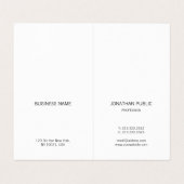 Moderne professionele minimalist voor monogram visitekaartje (Binnenkant ongevouwen)