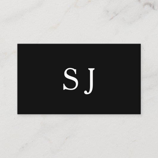 Moderne, professionele minimalistisch zwart wit visitekaartje (Voorkant)