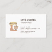 Moderne professionele minimalistische bakkerij visitekaartje (Achterkant)