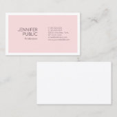 Moderne Professionele Minimalistische Elegante Roz Visitekaartje (Voorkant / Achterkant)