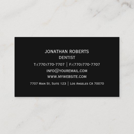 Moderne professionele minimalistische Executive Ge Visitekaartje (Achterkant)