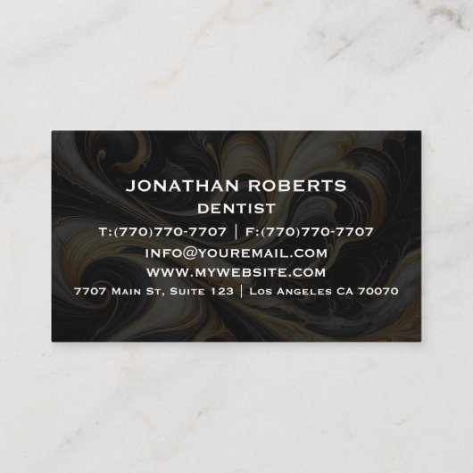 Moderne professionele minimalistische Executive Ge Visitekaartje (Achterkant)