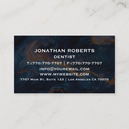 Moderne professionele minimalistische Executive Ge Visitekaartje (Achterkant)