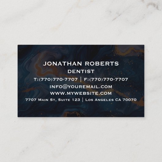 Moderne professionele minimalistische Executive Ge Visitekaartje (Achterkant)