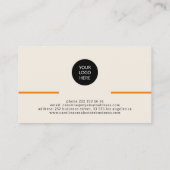 Moderne professionele, minimalistische foto van lo visitekaartje (Achterkant)