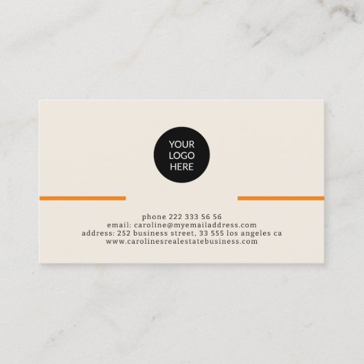 Moderne professionele, minimalistische foto van lo visitekaartje (Achterkant)