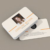 Moderne professionele, minimalistische foto van lo visitekaartje