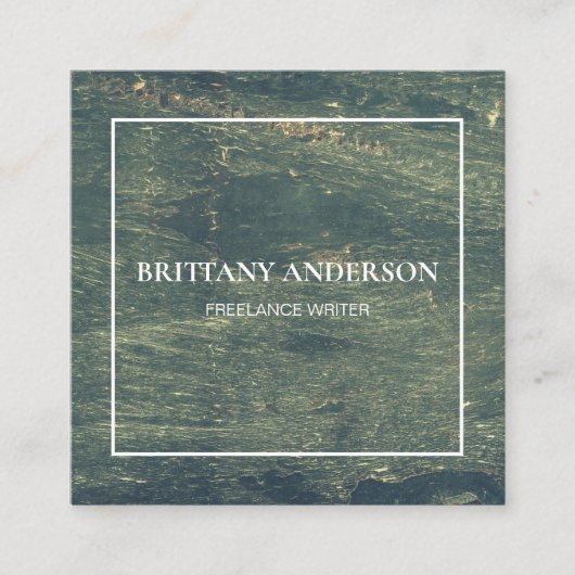 Moderne professionele minimalistische handgeschrev vierkante visitekaartje (Voorkant)