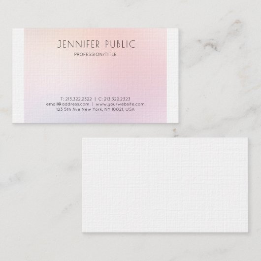 Moderne professionele minimalistische laptop met e visitekaartje (Voorkant / Achterkant)