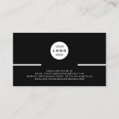 Moderne professionele minimalistische logo foto zw visitekaartje (Achterkant)