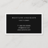 Moderne professionele minimalistische luxe visitekaartje (Achterkant)