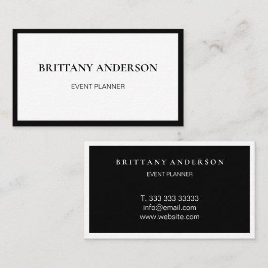 Moderne professionele minimalistische luxe visitekaartje (Voorkant / Achterkant)