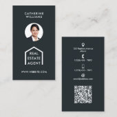 Moderne professionele minimalistische makelaarszak visitekaartje (Voorkant / Achterkant)