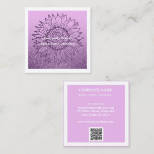 Moderne professionele minimalistische QR Ombre Man Vierkante Visitekaartje