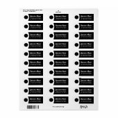 Moderne professionele minimalistische retourlabel  etiket (Full Sheet)