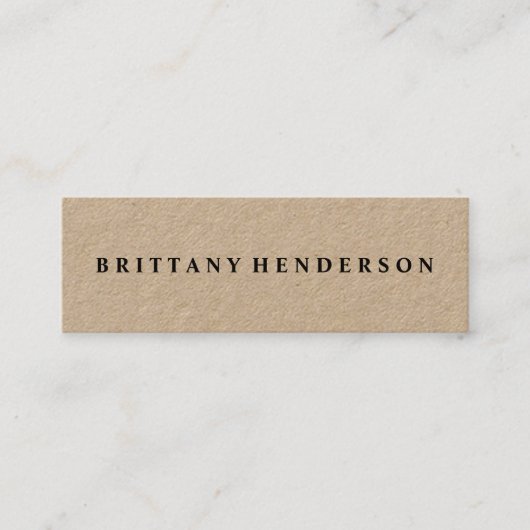 Moderne professionele minimalistische roestkraft mini visitekaartje (Voorkant)