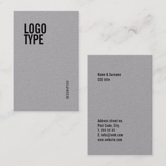 Moderne professionele minimalistische Sjabloon Visitekaartje (Voorkant / Achterkant)