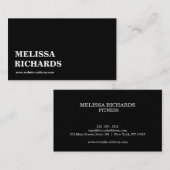 Moderne professionele minimalistische stijllijst visitekaartje (Voorkant / Achterkant)