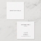 Moderne, professionele minimalistische unieke graf vierkante visitekaartje (Voorkant / Achterkant)