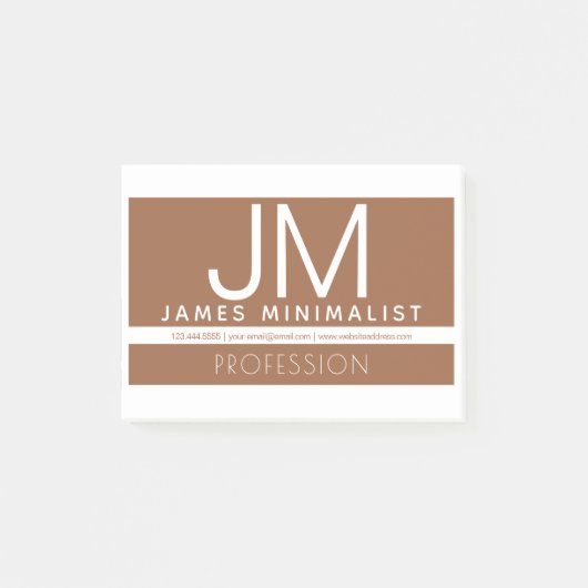 Moderne professionele minimalistische vormgeving | post-it® notes (Voorkant)